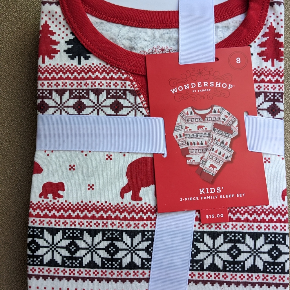Wondershop Red and White Kids Pajama Set